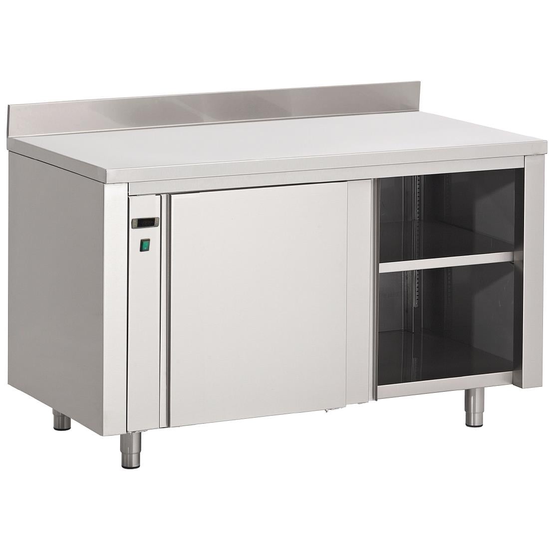 Armoire chauffante inox avec dosseret Gastro M 850x1400x700mm DS436