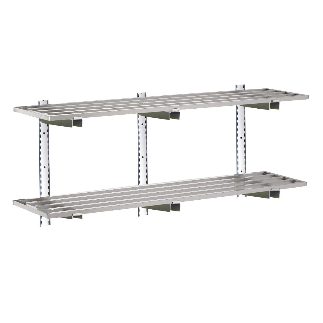 Etagère murale ajourée inox sans support Gastro M RVS sans support 100x40cm DS446