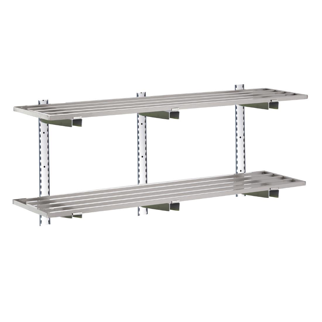 Etagère murale ajourée inox sans support Gastro M RVS sans support 140x40cm DS448