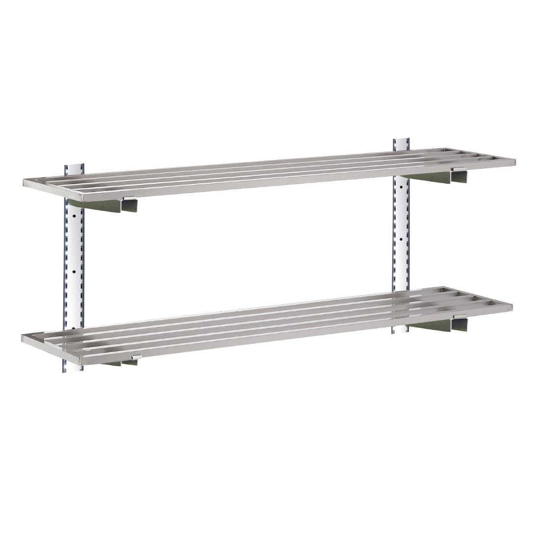 Etagère murale ajourée inox sans support Gastro M RVS sans support 150x40cm DS449