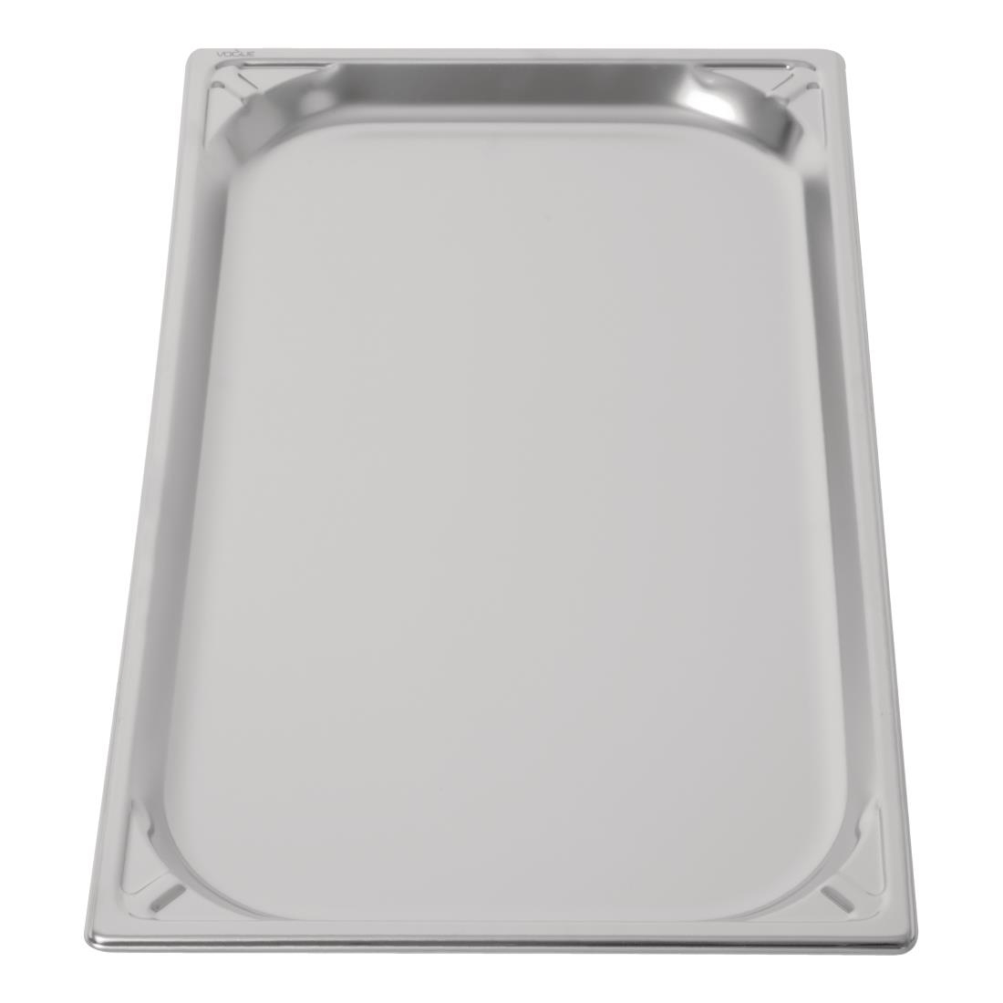 Bac inox 18/10 GN 1/1 professionnel Vogue 20mm DW431