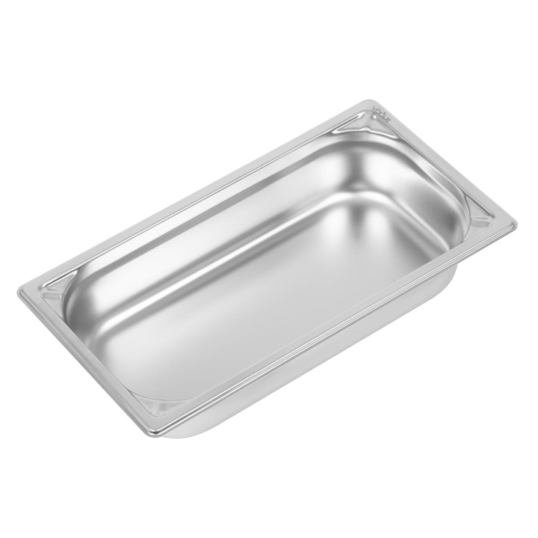 Bac inox 18/10 GN 1/3 professionnel Vogue 65mm DW442