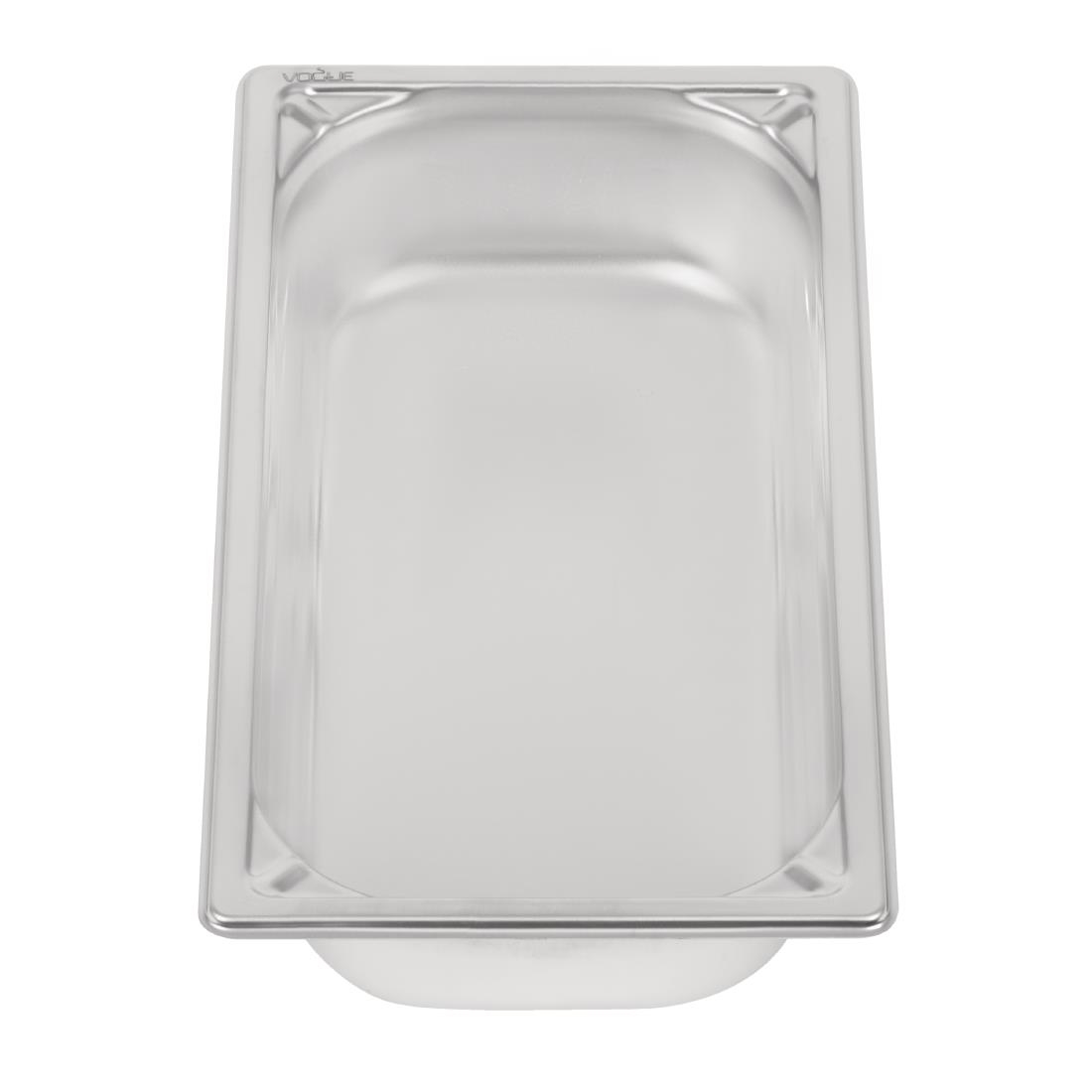 Bac inox 18/10 GN 1/3 professionnel Vogue 65mm DW442