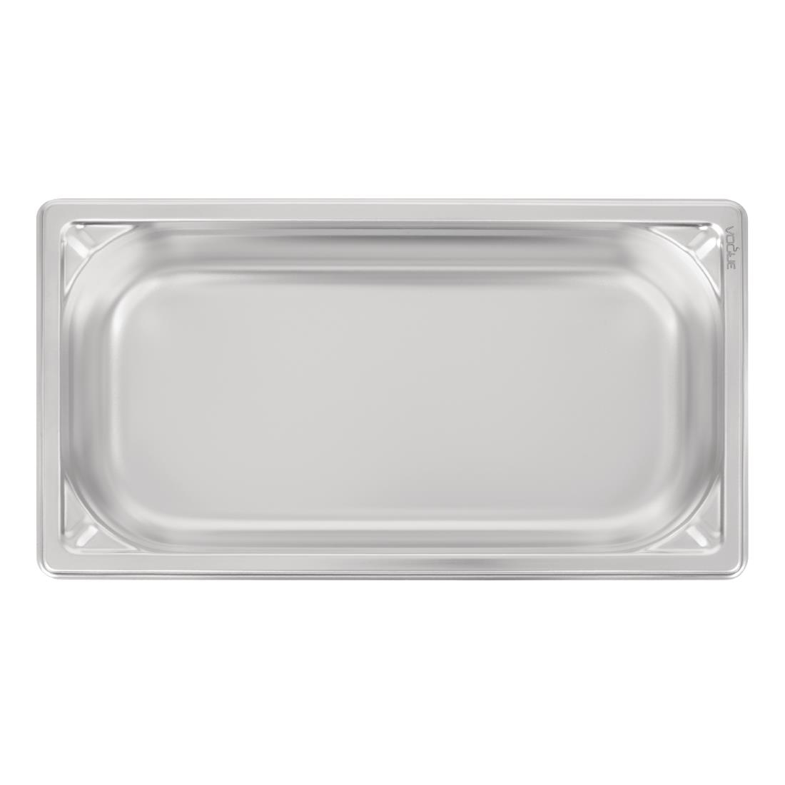 Bac inox 18/10 GN 1/3 professionnel Vogue 65mm DW442