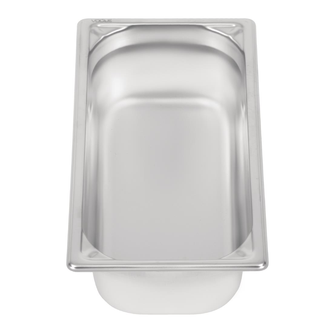 Bac inox 18/10 GN 1/3 professionnel Vogue 100mm DW443