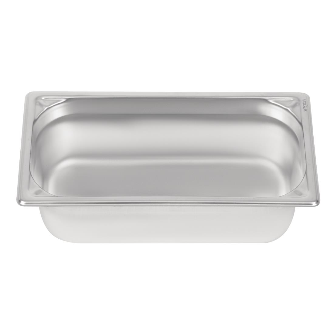 Bac inox 18/10 GN 1/3 professionnel Vogue 100mm DW443