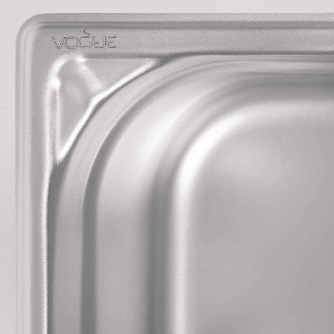 Bac inox 18/10 GN 1/6 professionnel Vogue 150mm DW451
