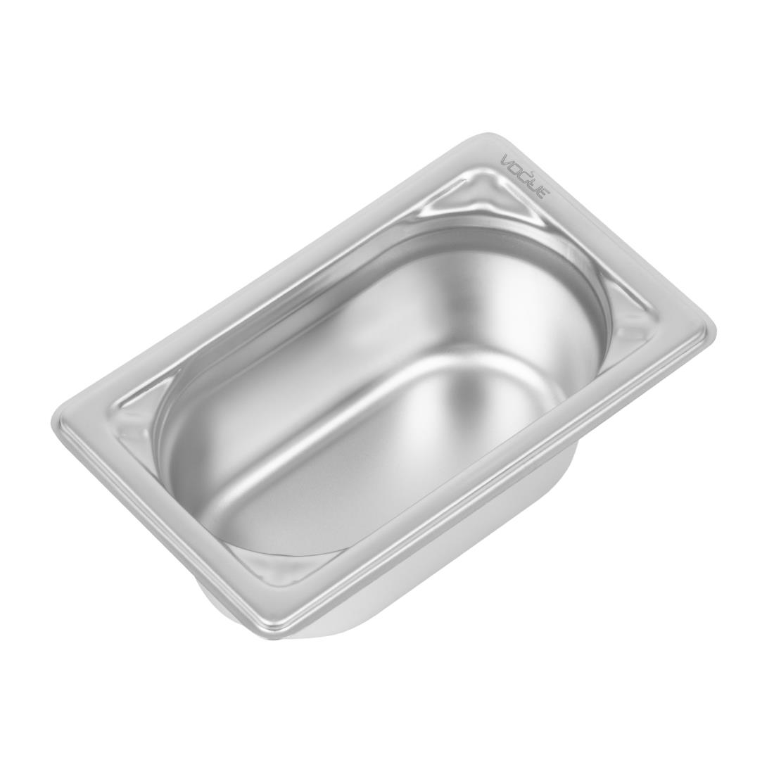 Bac inox 18/10 GN 1/9 professionnel Vogue 65mm DW453