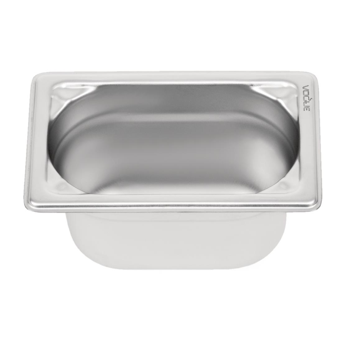 Bac inox 18/10 GN 1/9 professionnel Vogue 100mm DW454