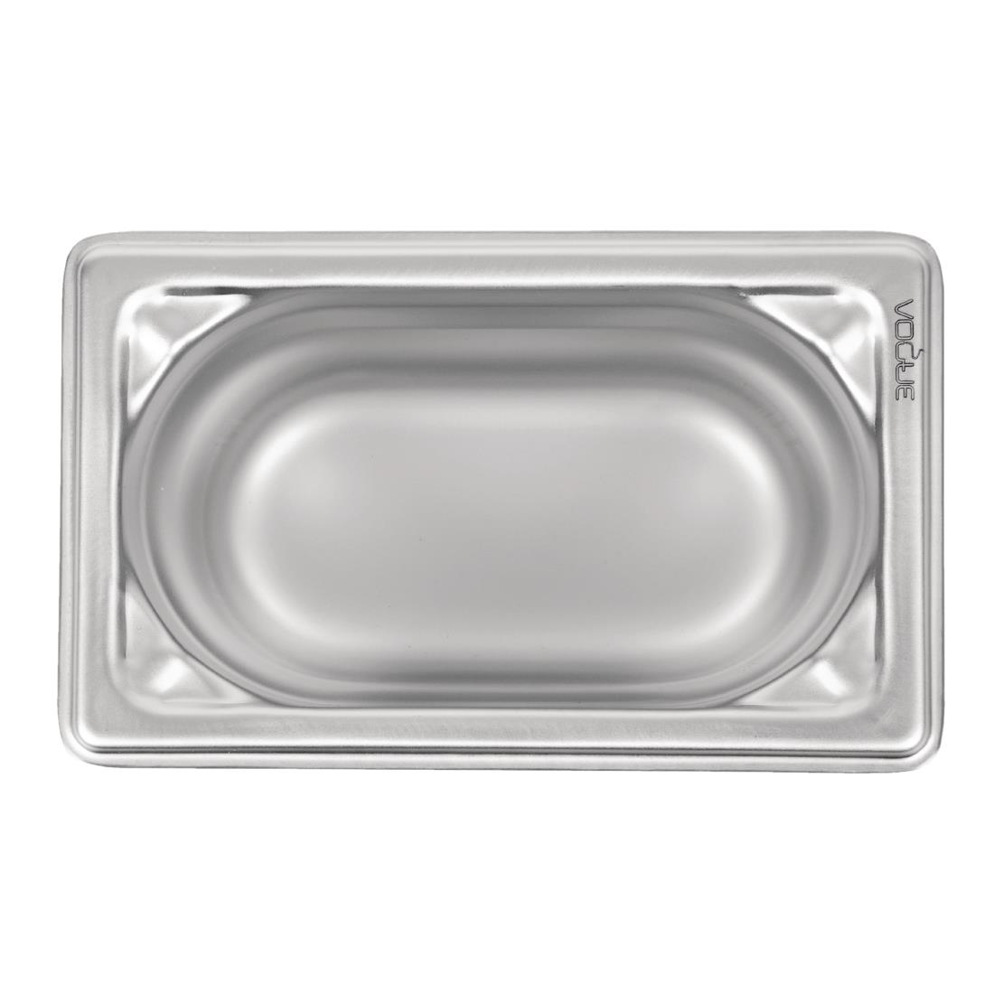 Bac inox 18/10 GN 1/9 professionnel Vogue 100mm DW454