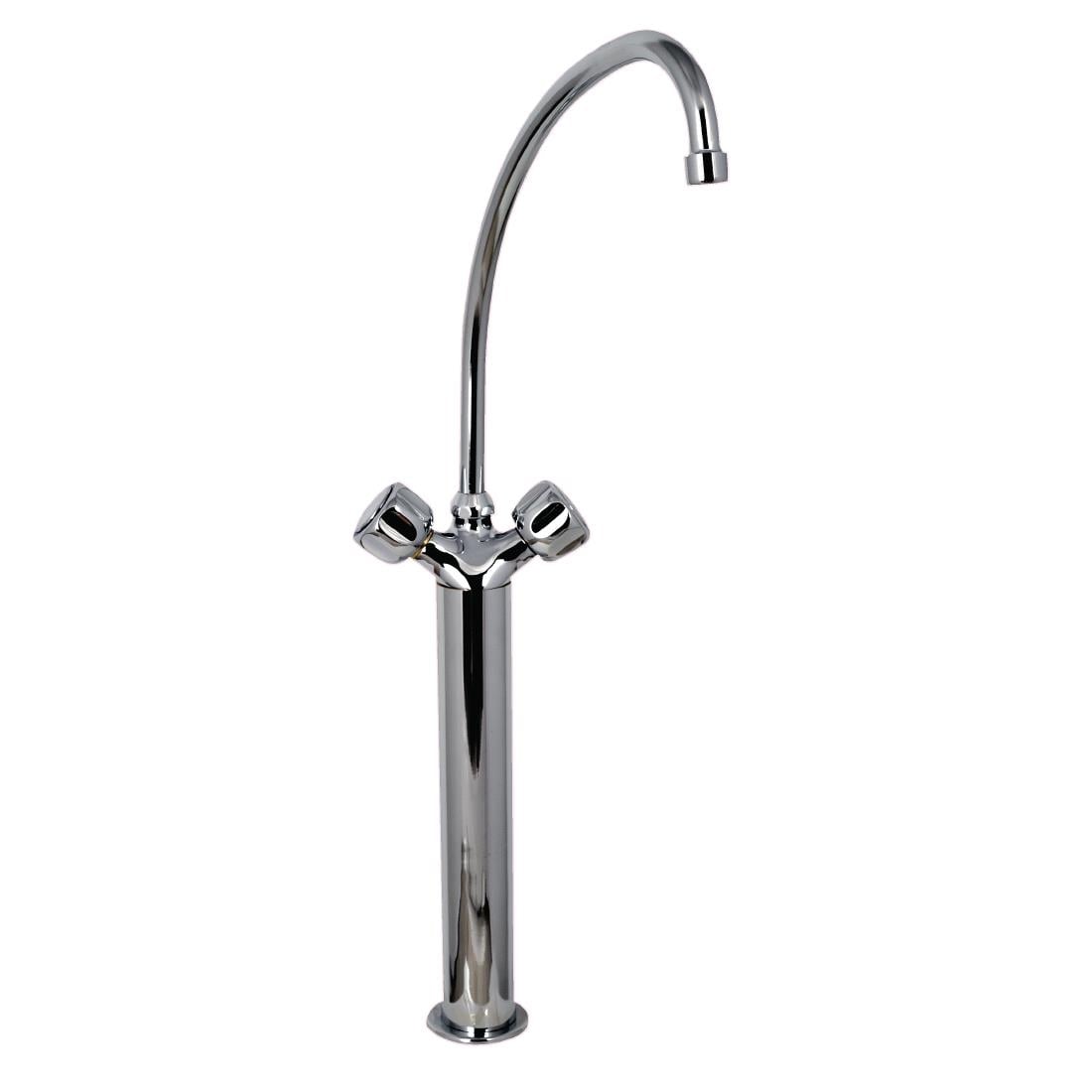 Robinet mélangeur monotrou modèle lourd 3/4" avec 2 robinets, bec mobile ø 25 x 200mm sur colonne 300mm Gastro M DY379