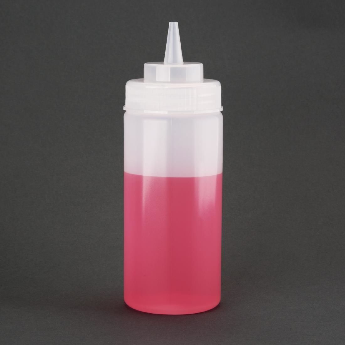 Distributeur de sauce à col large Vogue 454ml transparent E092
