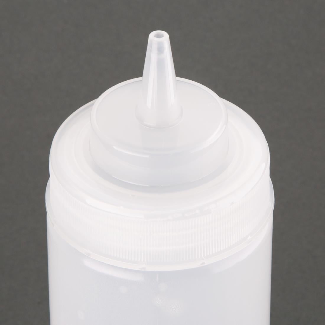 Distributeur de sauce à col large Vogue 454ml transparent E092