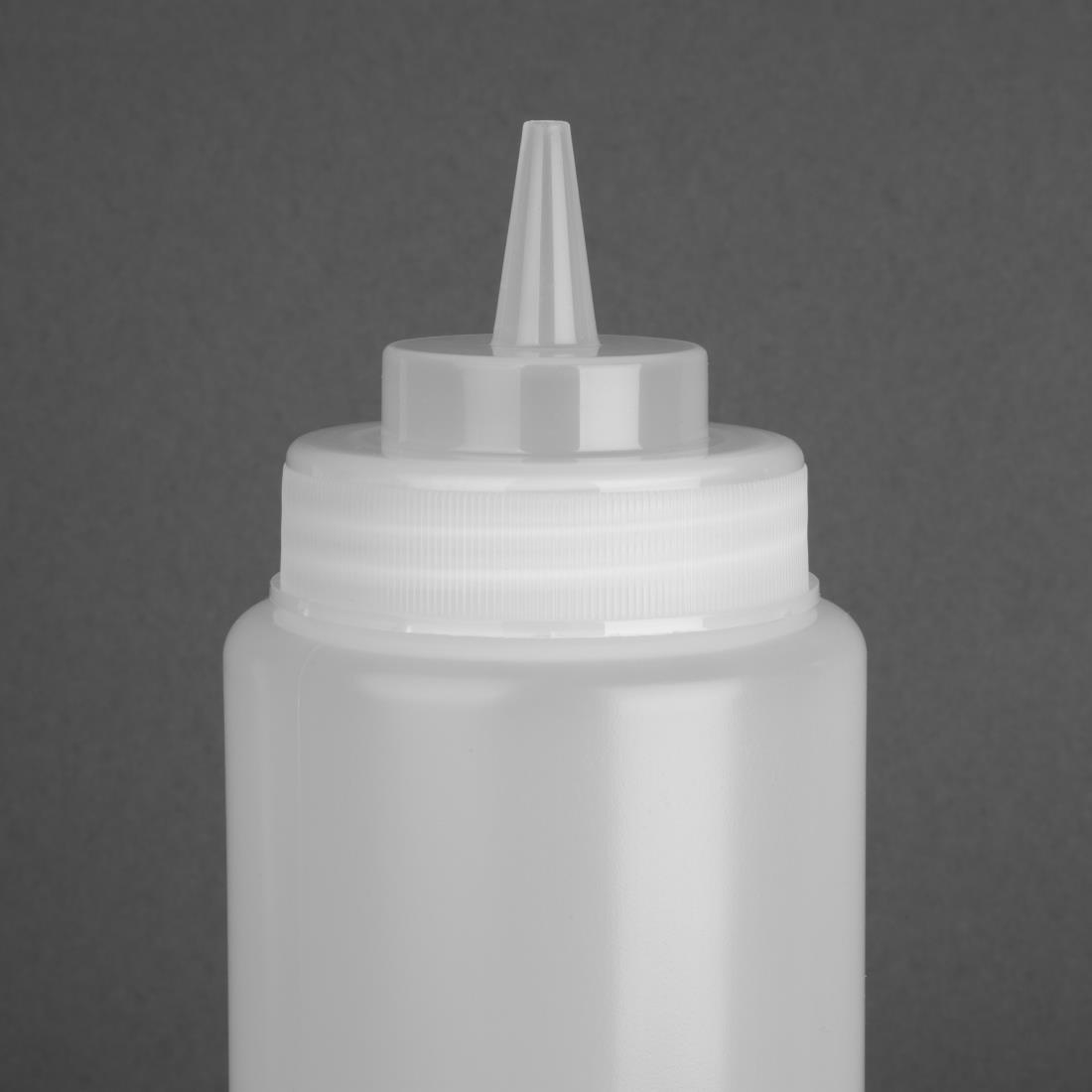 Distributeur de sauce à col large Vogue 909ml transparent E093