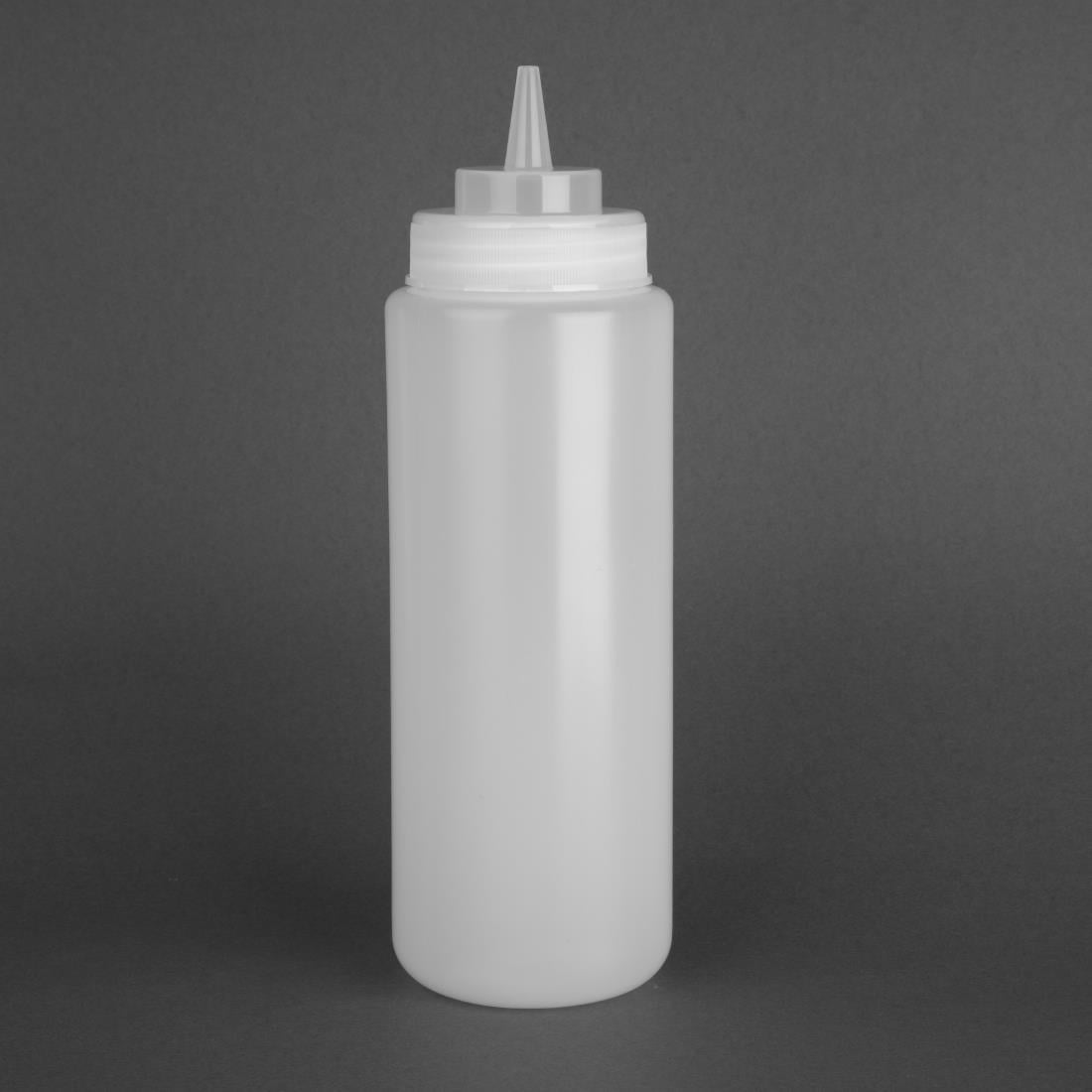 Distributeur de sauce à col large Vogue 909ml transparent E093