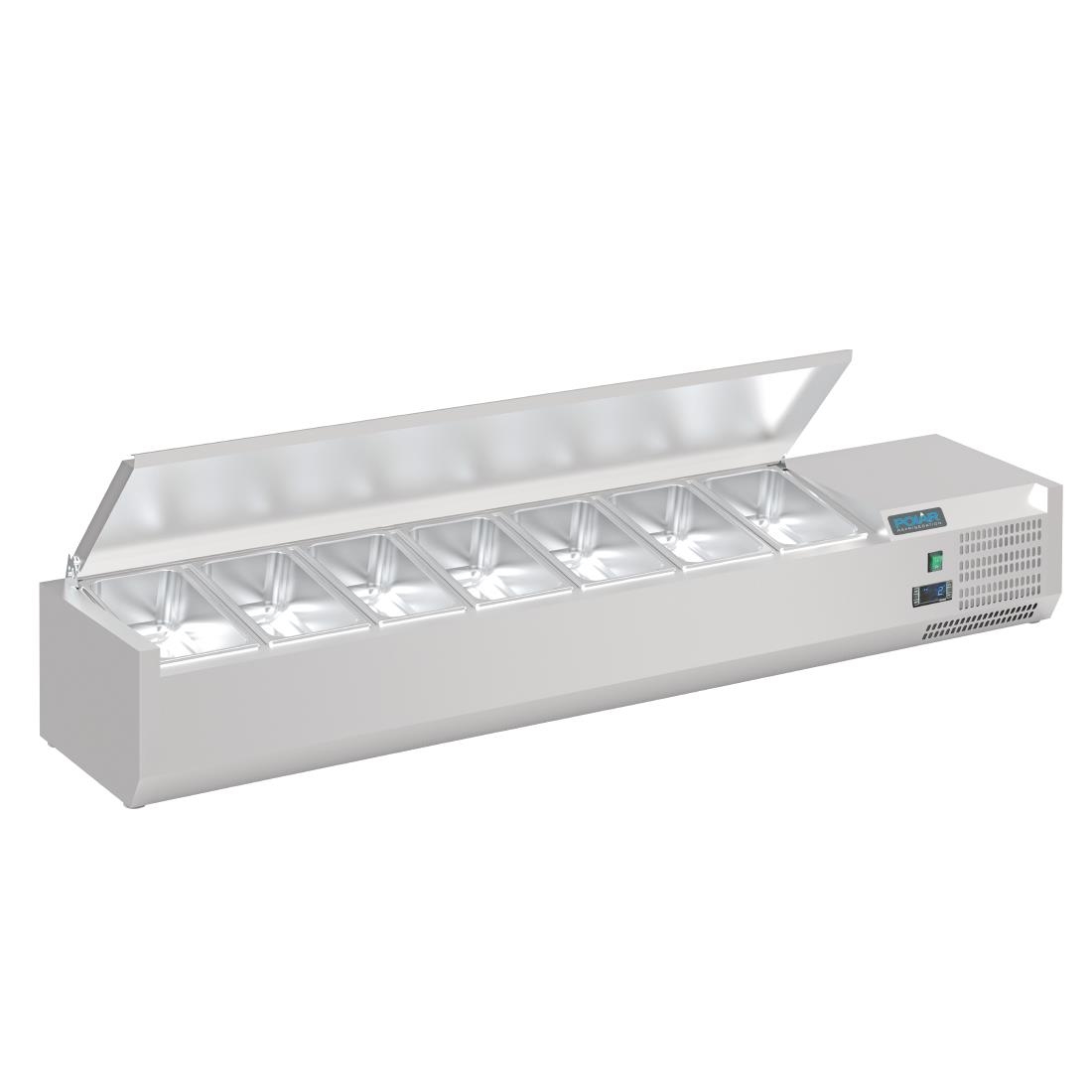 Saladette à poser avec couvercle Polar Série G 7x GN 1/4 FA855