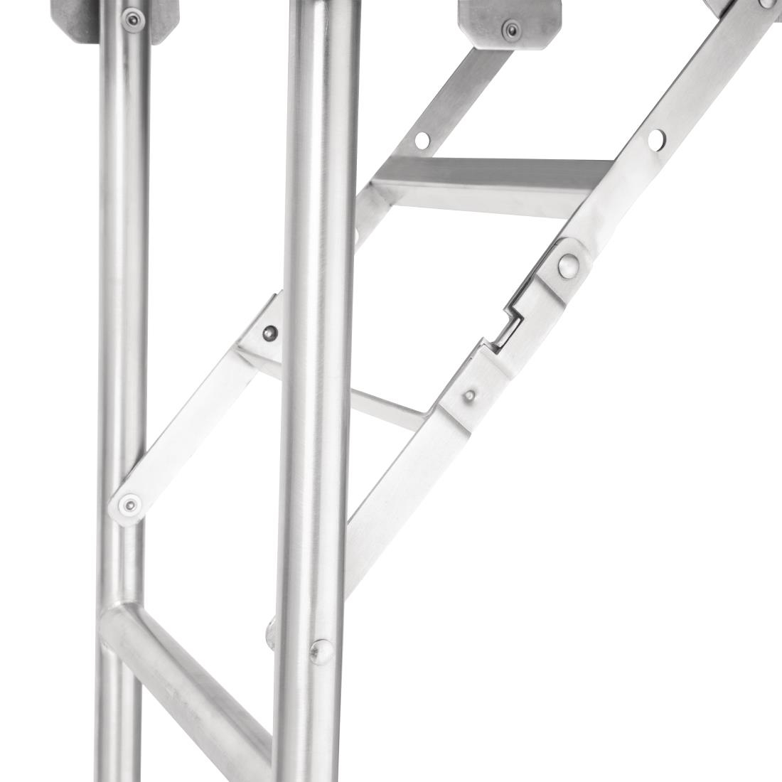 Table de travail pliante inox Vogue 1220x610x780mm FN288
