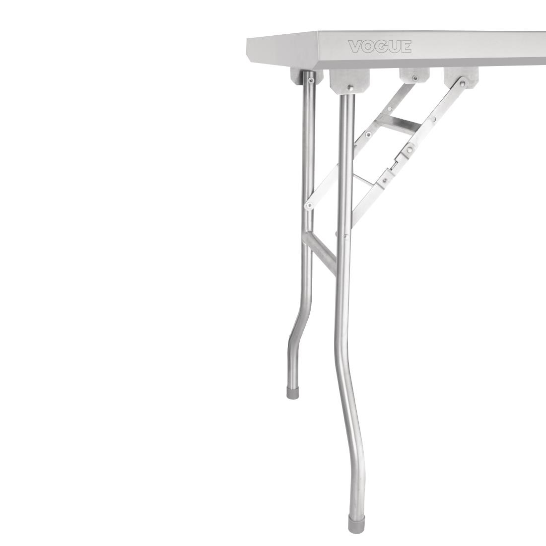 Table de travail pliante inox Vogue 1830x610x780mm FN289