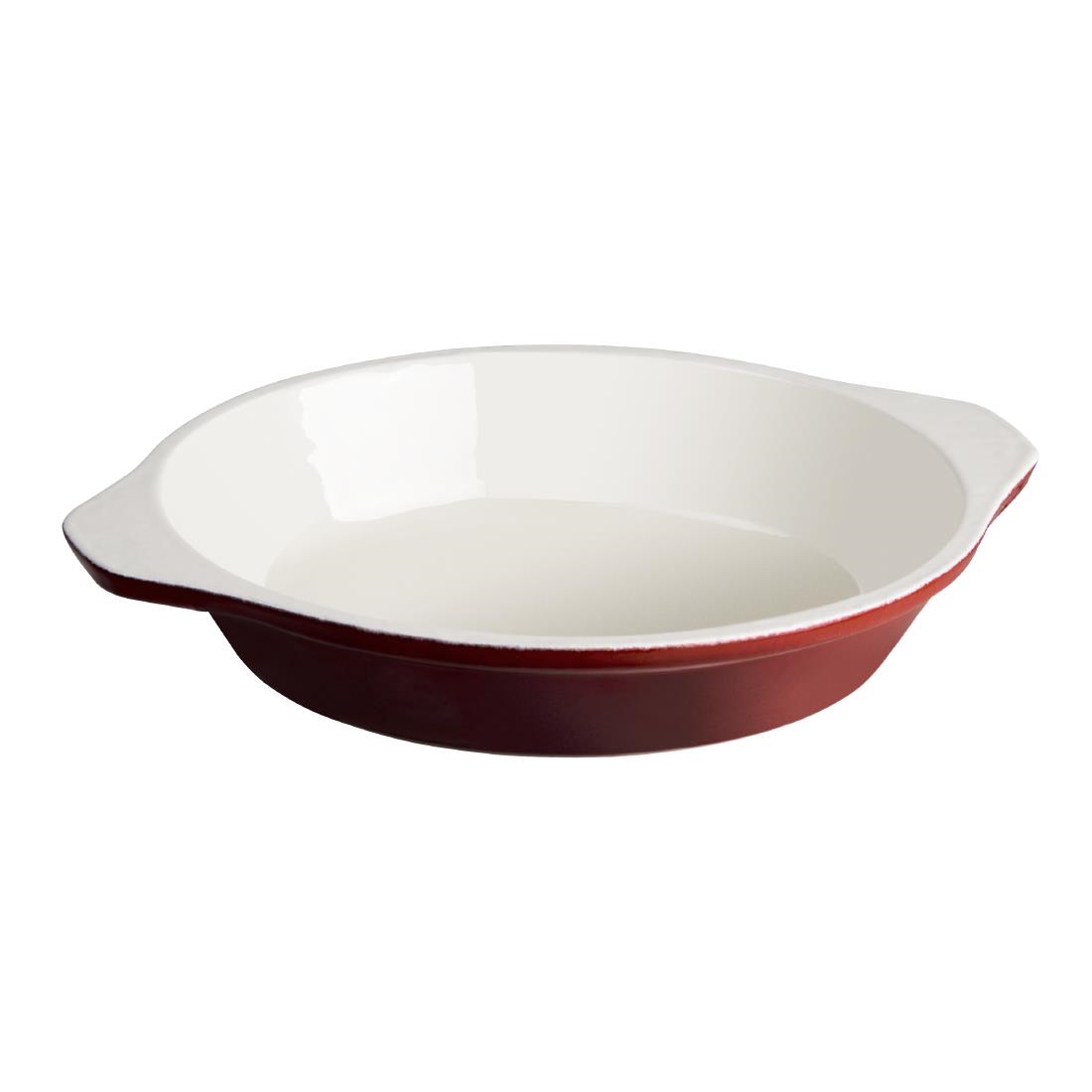 Plat à gratin rond rouge Vogue GH315