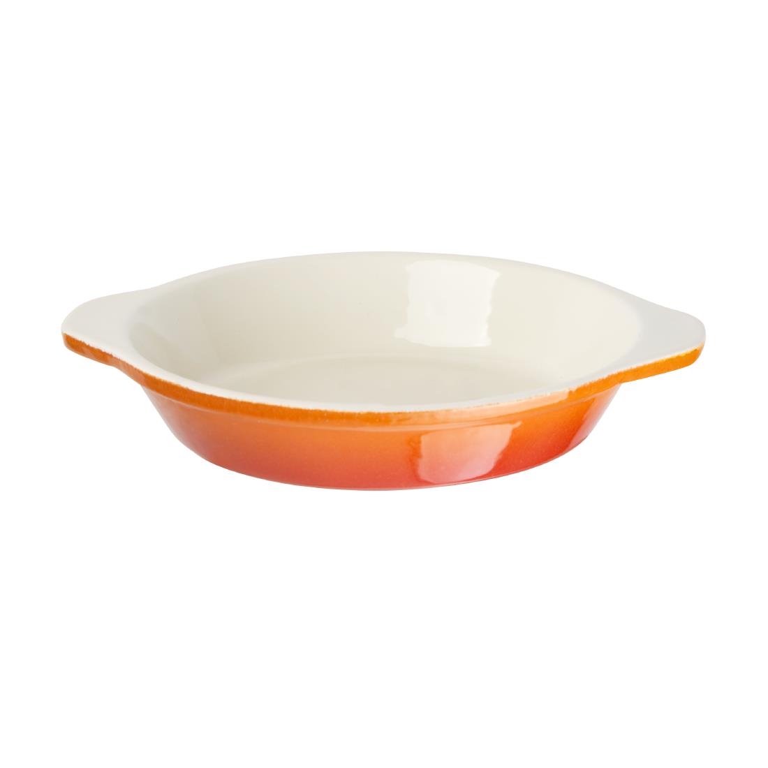 Plat à gratin rond orange Vogue GH316