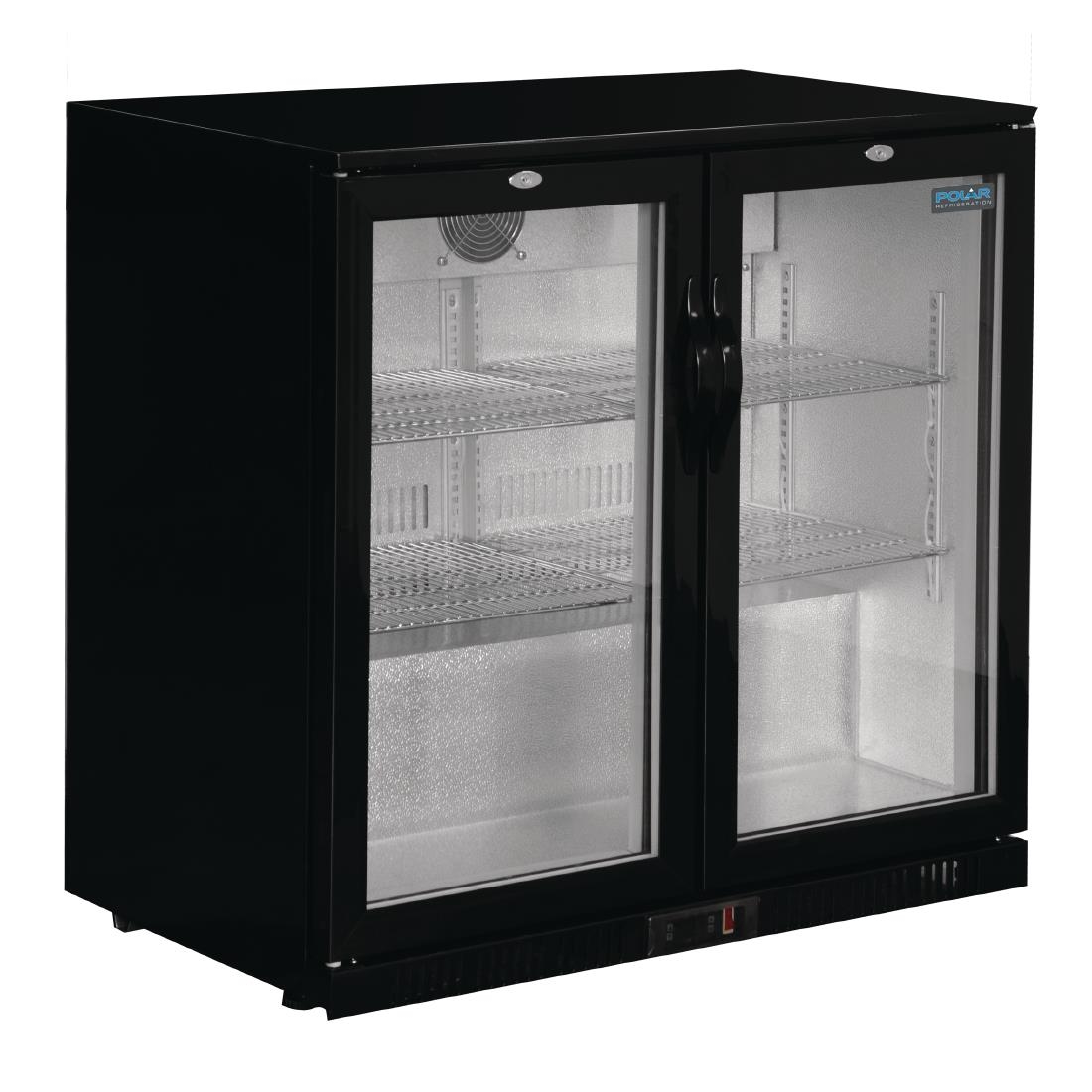 Arrière-bar deux portes pivotantes Polar Série G noir 208L GL002
