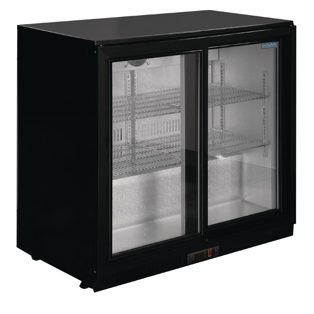 Arrière-bar deux portes coulissantes Polar série G noir 198L GL010
