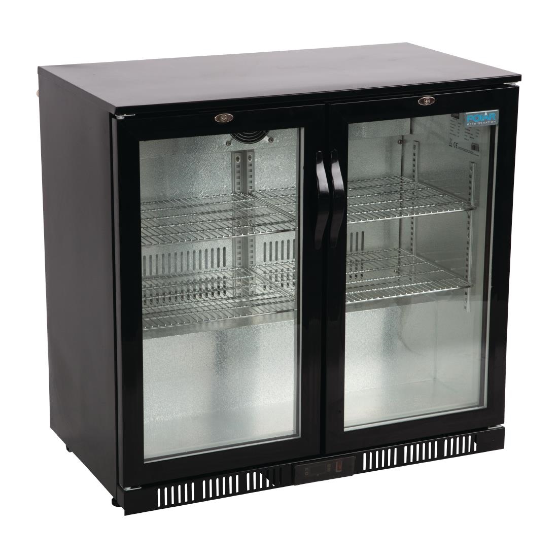 Arrière-bar deux portes pivotantes Polar Série G noir 198L GL012