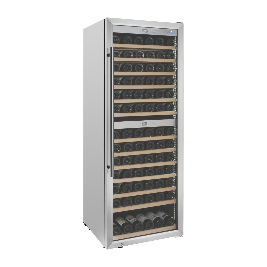 Cave à vin bi-zone Polar Série G inox 109 bouteilles GM628