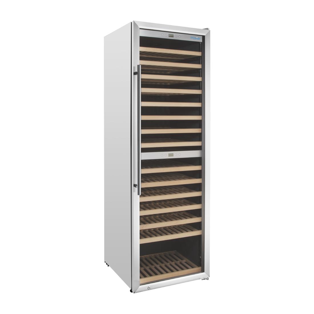 Cave à vin bi-zone Polar Série G inox 172 bouteilles GM629