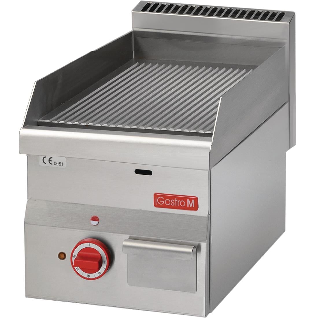 Plancha électrique plaque rainurée 60/30FTRE Gastro M 600 GN022