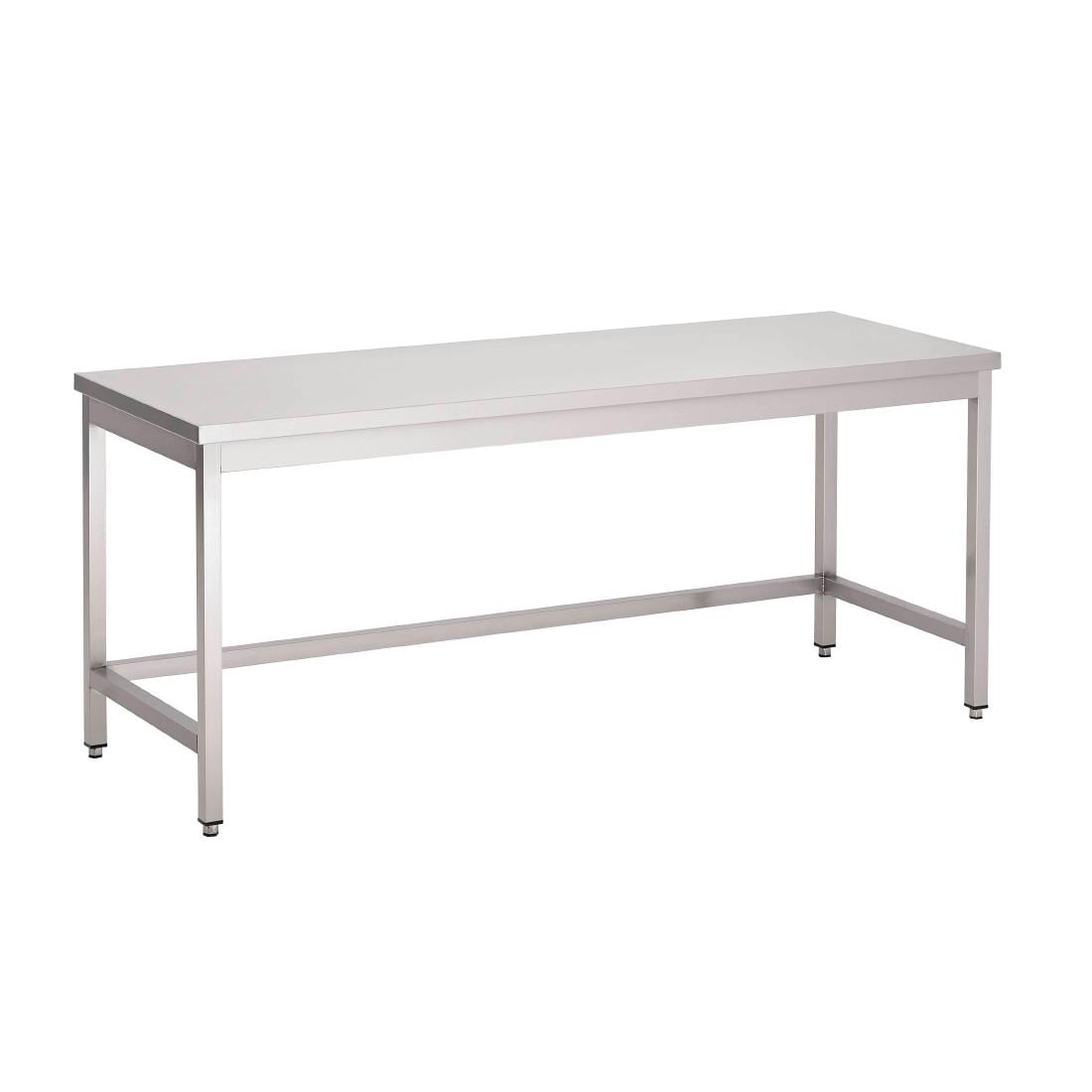 Table inox sans étagère basse Gastro M 1800 x 700 x 850mm GN112