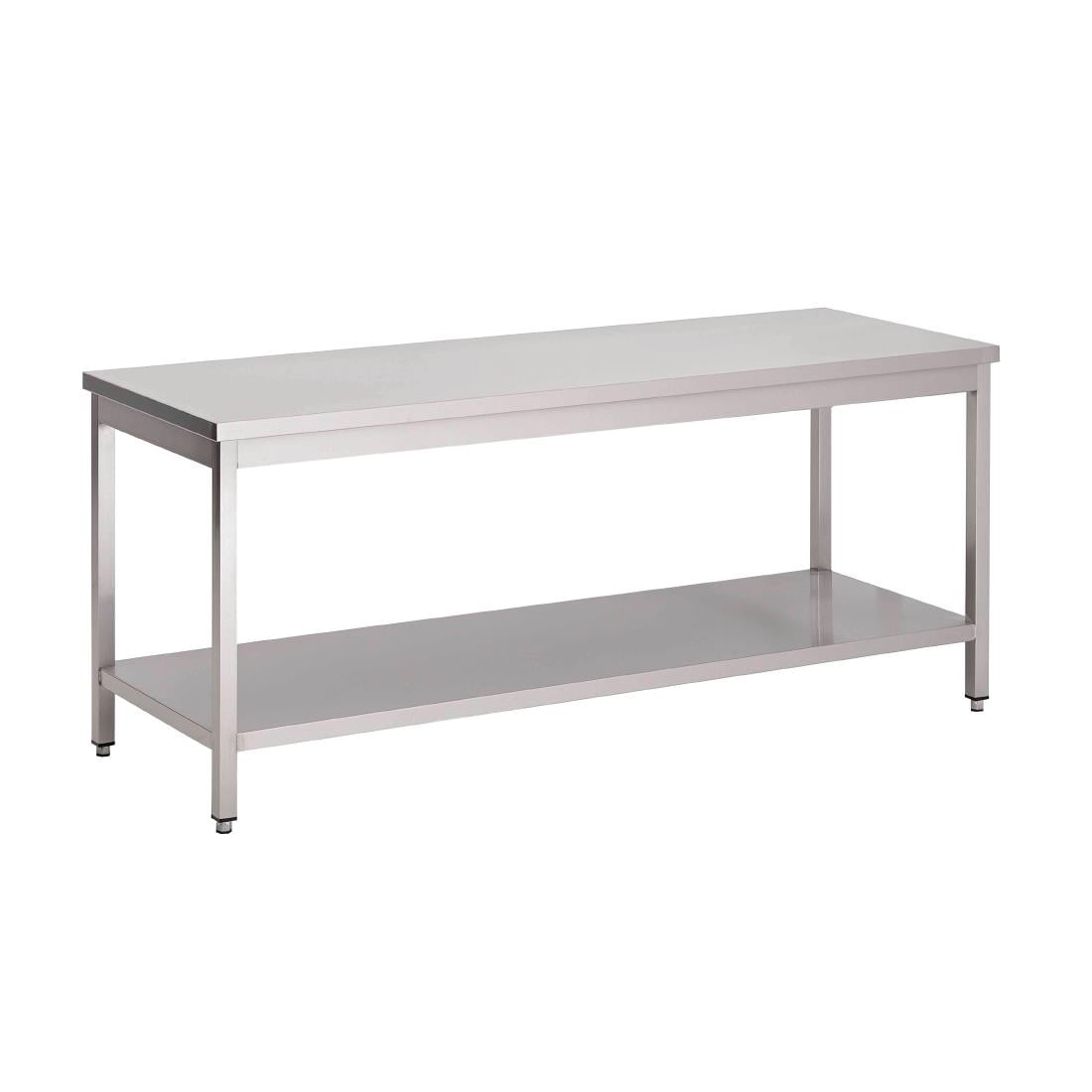 Table inox avec étagère basse Gastro M 1200 x 700 x 890mm GN124