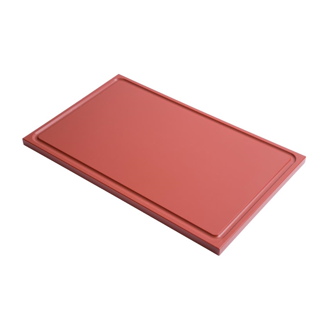 Planche à découper avec rigole GN1/1 en polyéthylène haute densité Gastro M  marron GN334