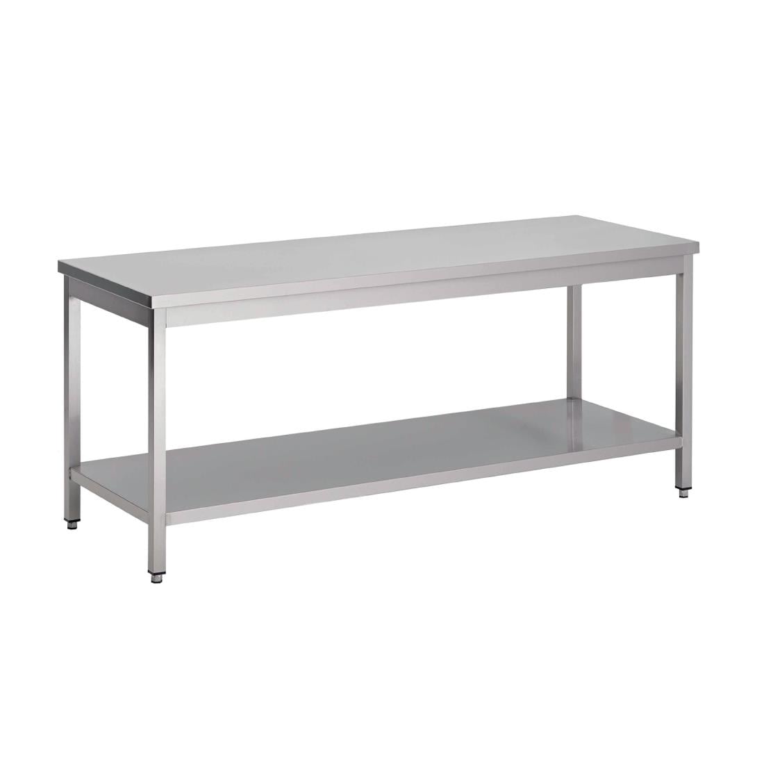 Table inox avec étagère basse Gastro M 1400 x 600 x 850mm GS004