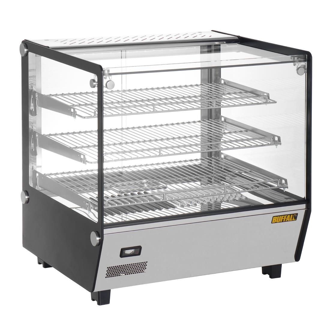 Vitrine chauffante de comptoir carrée Buffalo 120L HW923