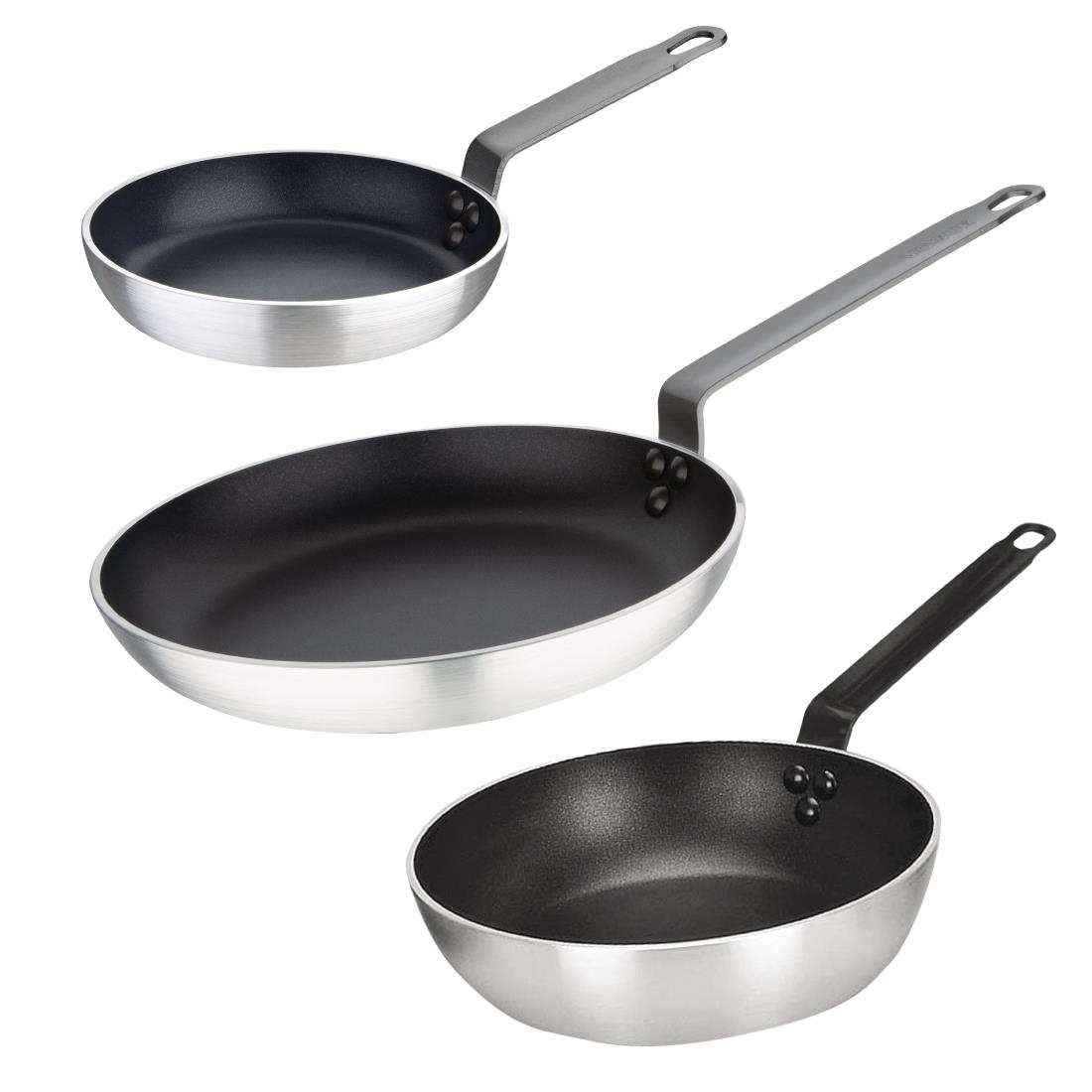 Ensemble 2 poêles et 1 sauteuse antiadhésives Vogue Cook Like A Pro SA691