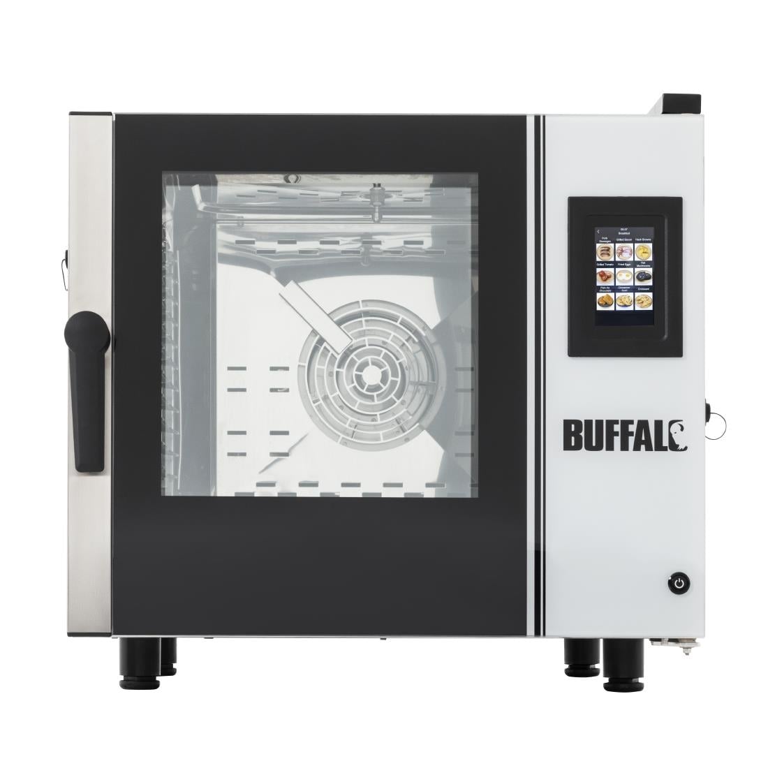 Four mixte compact à écran tactile Buffalo 6 x GN 1/1 avec support et kit d'installation SA772