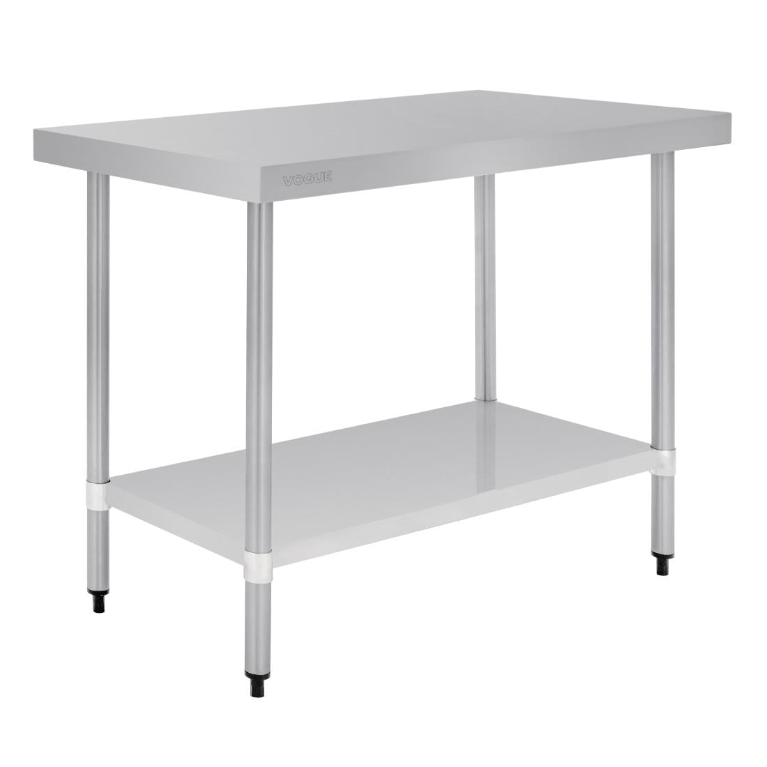 Table de préparation sans rebord en acier inoxydable Vogue 1200 x 600mm T376