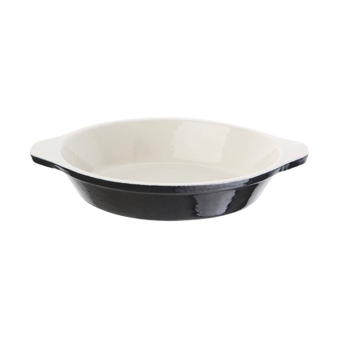 Plat à gratin rond noir Vogue 750ml U562