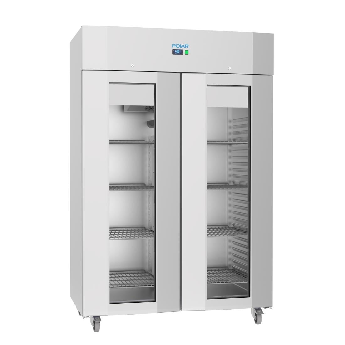 Vitrine réfrigérée négative double porte économe en énergie Polar Série U UA043