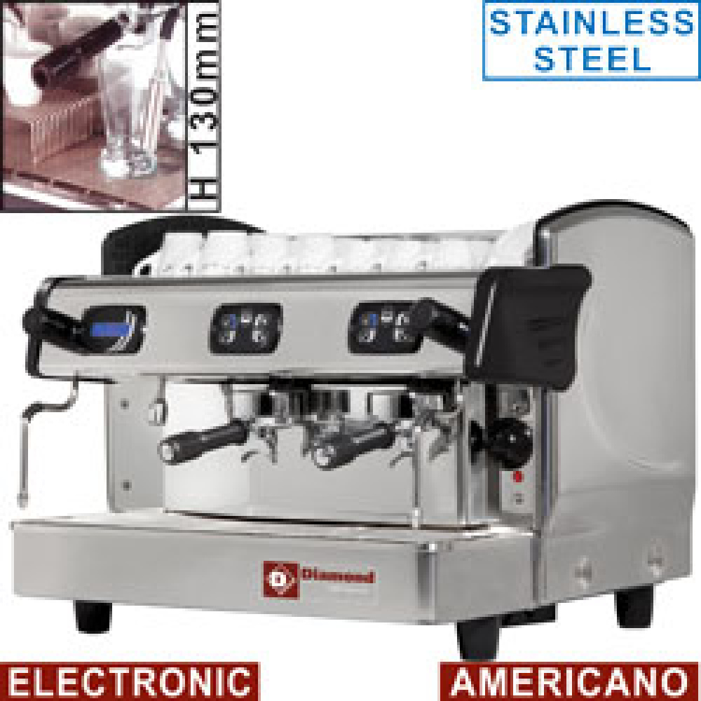 Machine à café expresso 2 groupes h130mm, automatique (avec affichage) DIAMOND AROMA/2ED-AM-N