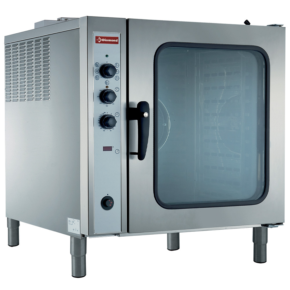 Four à convection à gaz, 10 brûleurs GN 2/1, humidificateur automatique DIAMOND CFG102