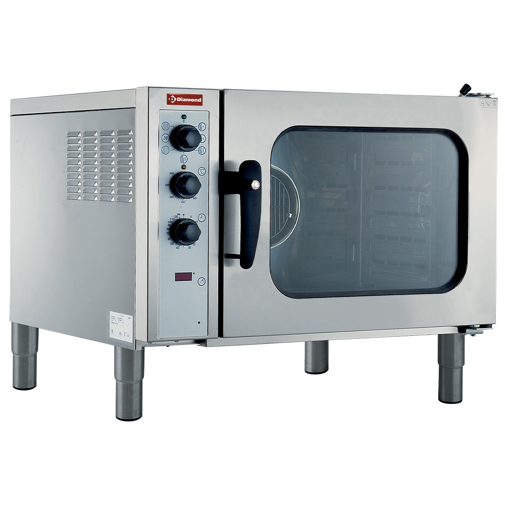 Four à convection à gaz, 6 brûleurs GN 1/1, humidificateur automatique DIAMOND CFG61/R