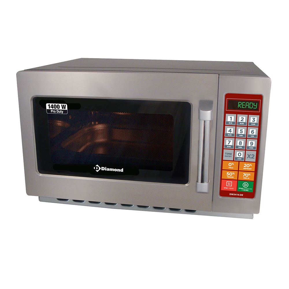 Four à micro-ondes en acier inoxydable (GN 2/3), 1400 W (34 L), numérique DIAMOND DW3414-DE