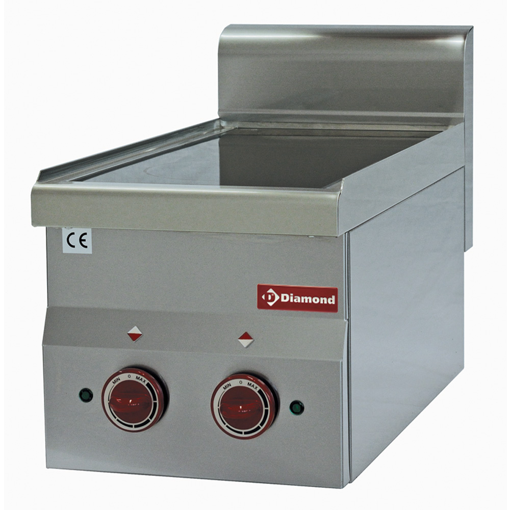 Cuisinière en vitrocéramique 2 feux -Plateau- DIAMOND E60/2VC3T