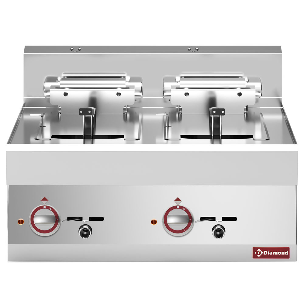 Friteuse électrique 2 bacs 10 litres -Haut- DIAMOND E65/F20-7T-N