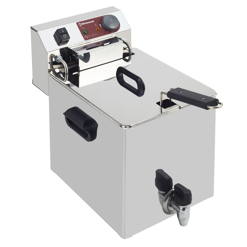 Friteuse électrique de table 10 litres + robinet DIAMOND EF101-TN