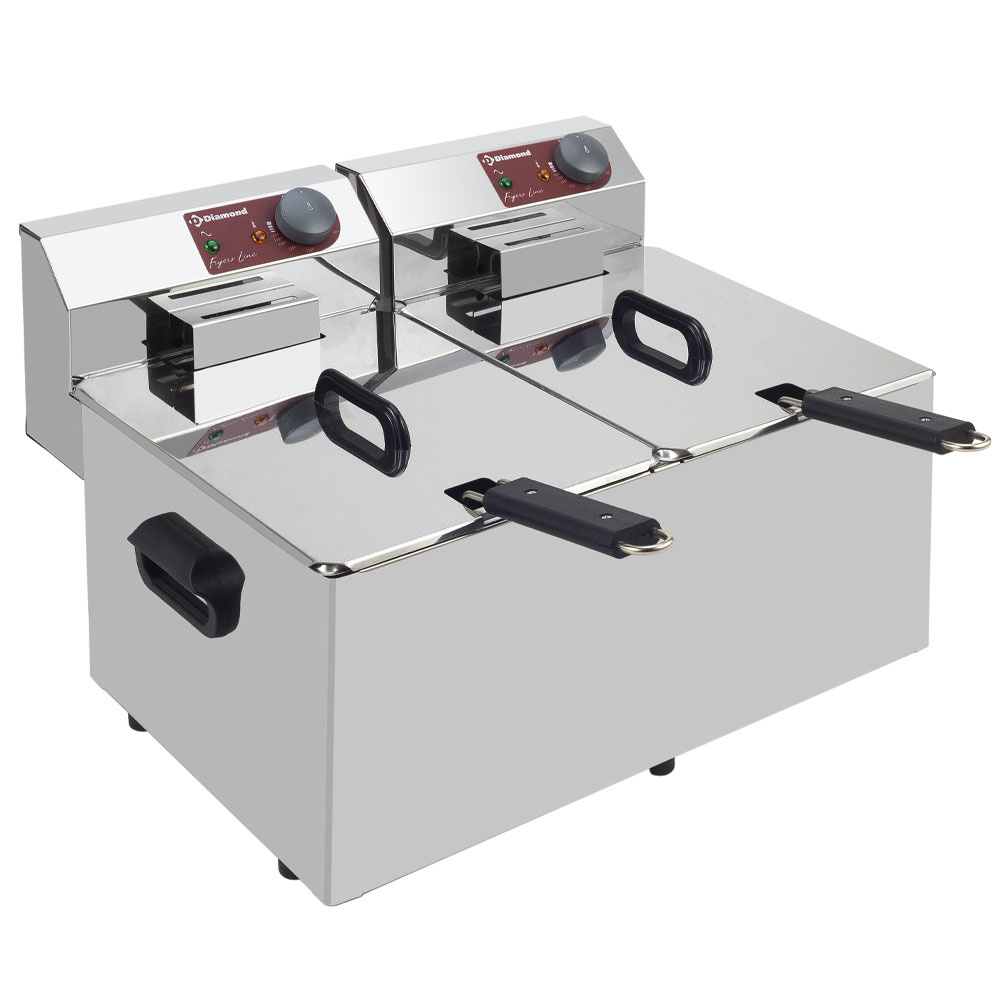 Friteuse électrique de table 2 x 7 litres DIAMOND EF72-N