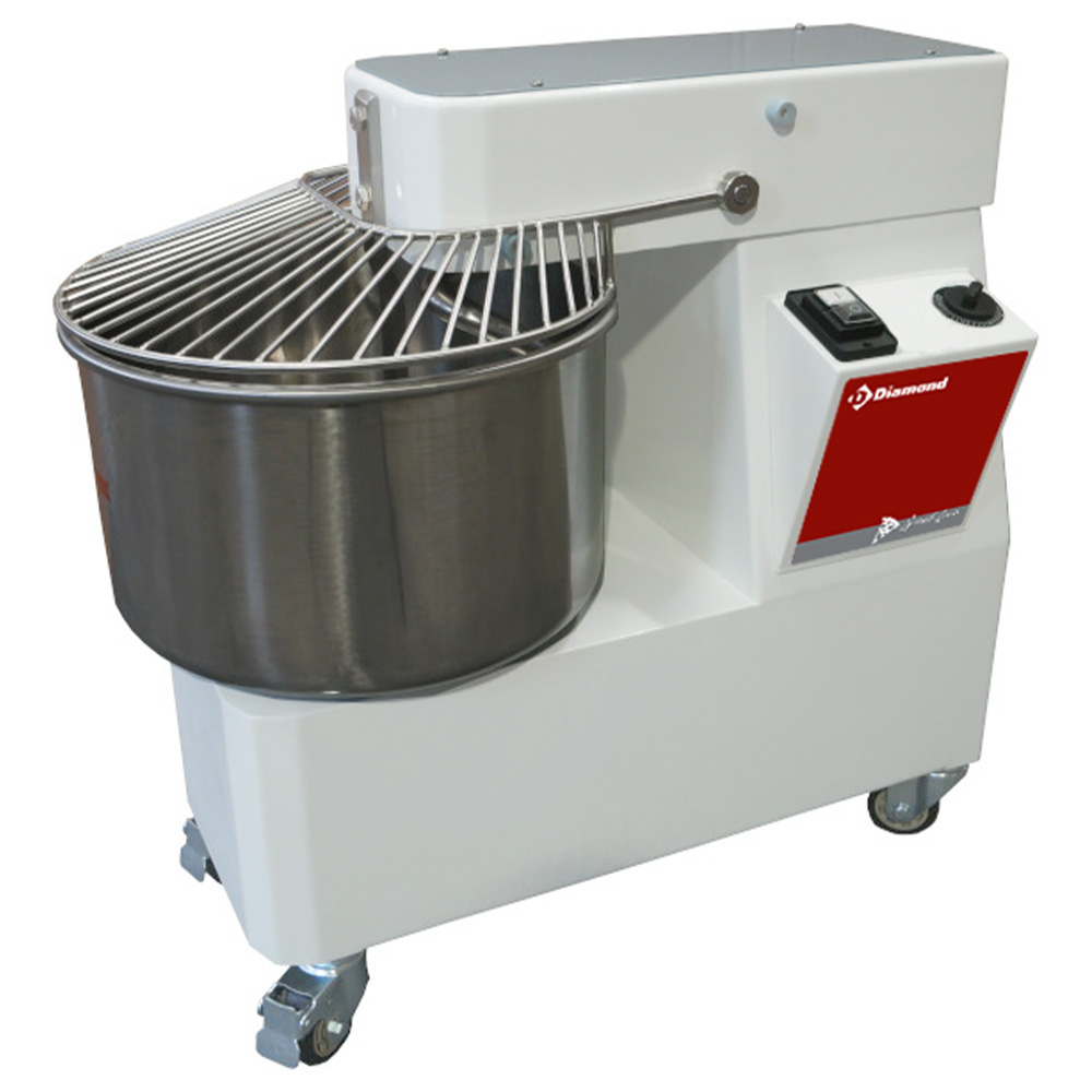 Pétrisseur à spirale 22 litres, minuterie, sur roues DIAMOND NT22/M1