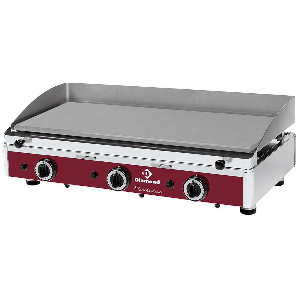 Surface de cuisson à gaz lisse DIAMOND PLANCHA/3-N